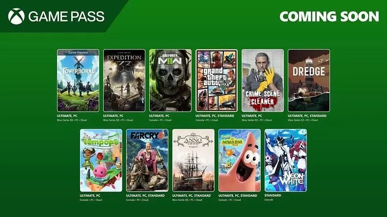 Xbox Game Pass Games List 2025 - April's list of Games Revealed