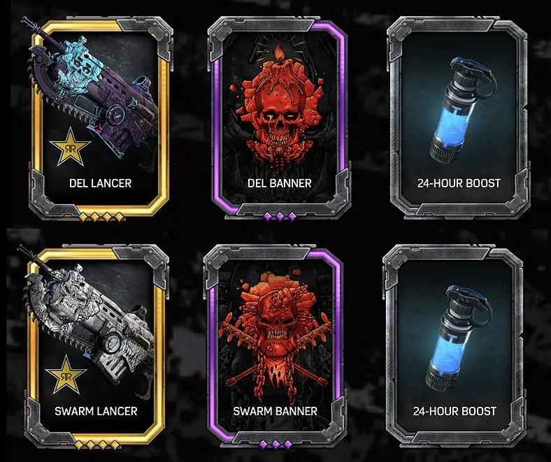 Gears 5 Rockstar Skins - What you get with Energy Drink ring codes
