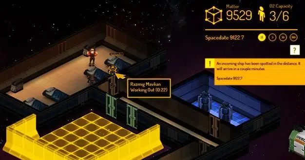 Spacebase DF-9 from Double Fine now at Alpha 6, has power and anger issues