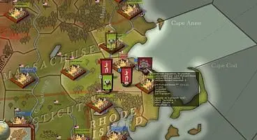 Birth Of America uses a simultaneous turn based battle system, which basically means that its a bloody free for all, much like a typical war.