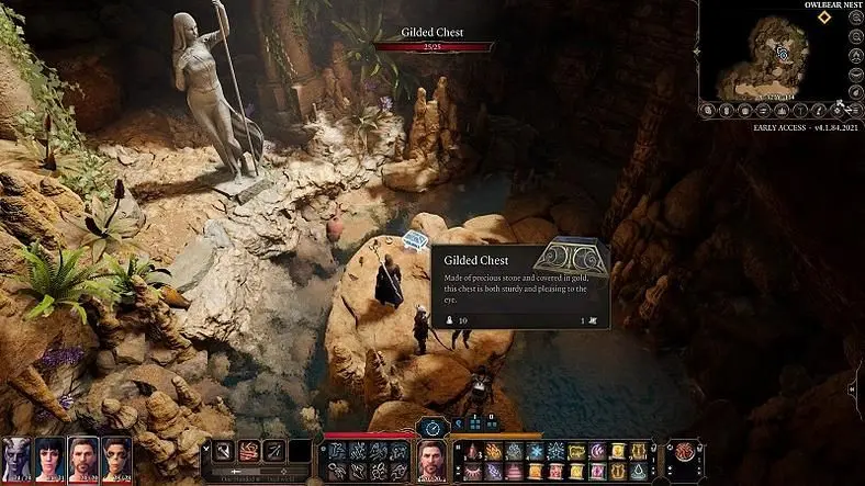 Baldur's Gate 3 Owlbear Cave Gilded Chest - How to Open