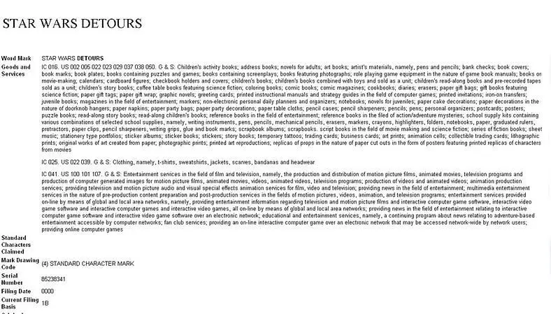 'Star Wars Detours' trademarked