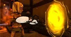 Dungeon Defenders armed with Portal Guns and TF2 Familiars
