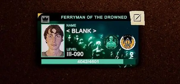 Phasmophobia Ferryman of the Drowned badge and ID Card