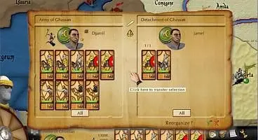 In this real time strategy game, players control groups of nations as opposed to a single power.