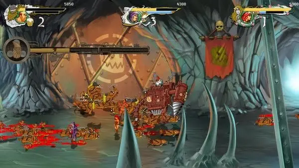 A side-scrolling brawler that trades depth and charm for one-note parody laughs. 