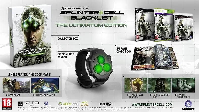 Ubisoft reveals Tom Clancy's Splinter Cell: Blacklist Collectors Editions
