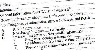 Blizzard's 'Law Enforcement Guide' leaked for World of Warcraft