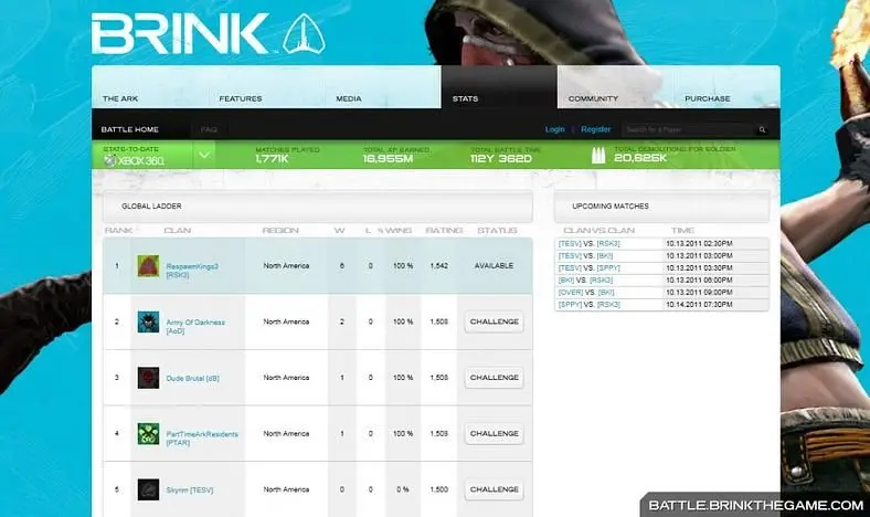 Brink to add clan support and tournaments