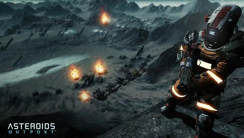 Asteroids: Outpost connotes thoughts of Syndicate and Dungeon Keeper. No not those ones, the newer ones. Oh dear.
