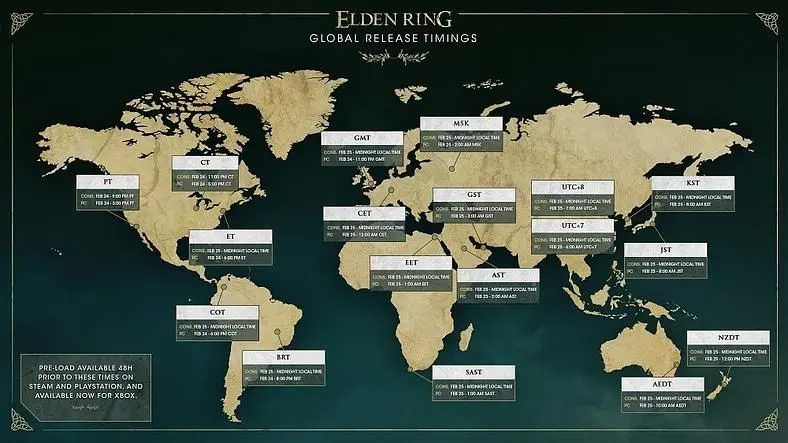 Elden Ring Release Times and Pre-Load - Here's When The Game Launches in Your Region