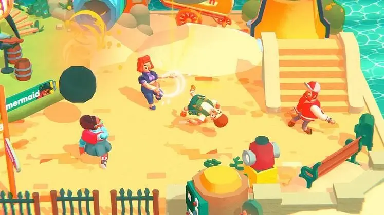 Sic Vengeful Pengiuns on Digital Relatives in Physics-Based Party Game Push Your Family