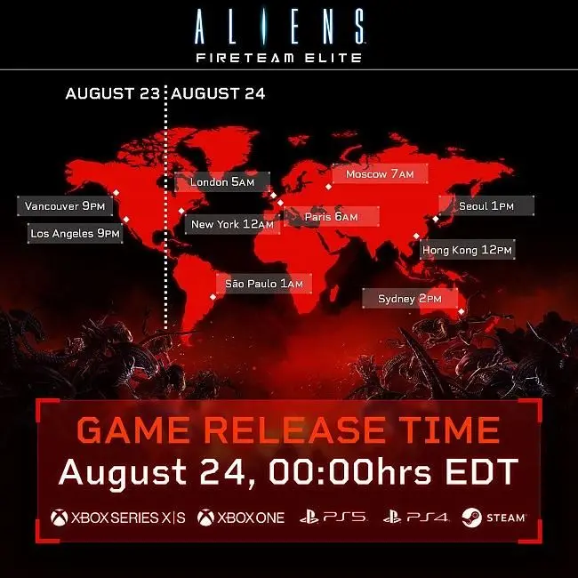 Aliens: Fireteam Elite Release Times - Here's When The Game Launches in Your Region