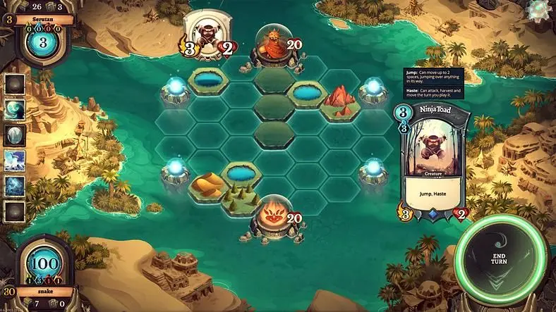 Faeria is a little bit Hearthstone, but it's trying to create its own identity