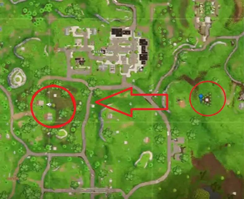 Fortnite Week 9 Challenges - Moisty Mire Treasure Map Location