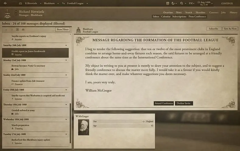 Sports Interactive announces Football Manager 1888