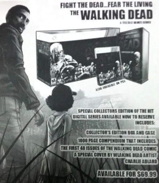 Flyer reveals retail The Walking Dead Collector's Edition swag