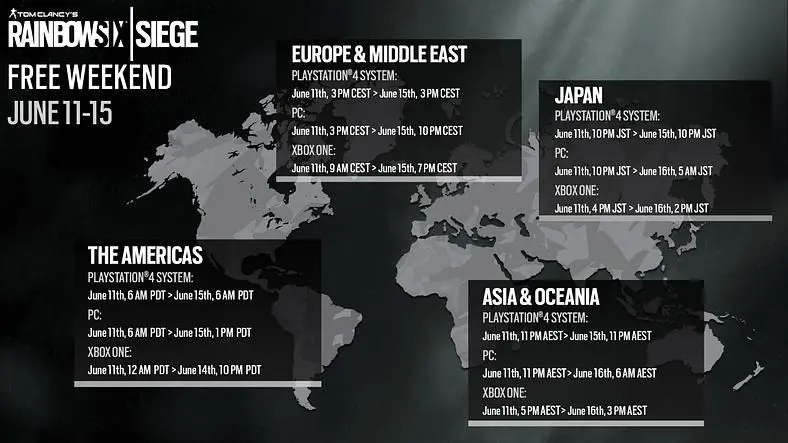 Rainbow Six Siege Announces Free Weekend Starting June 11th
