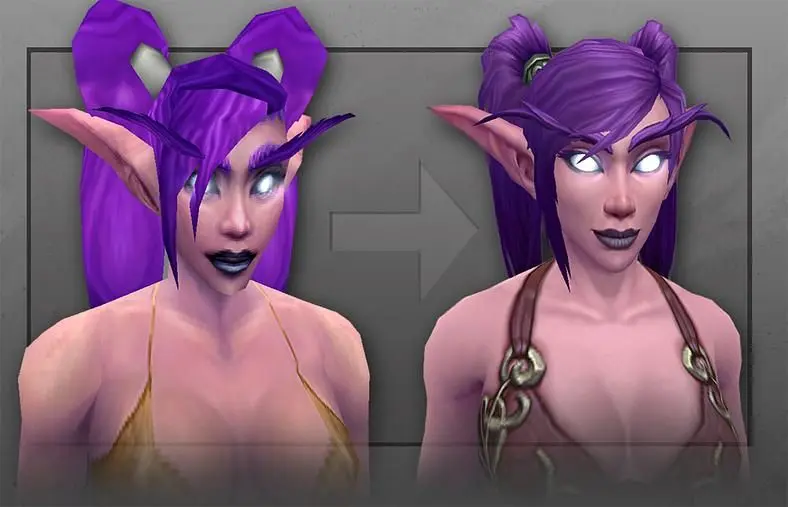 Blizzard details new World of Warcraft female night elf models