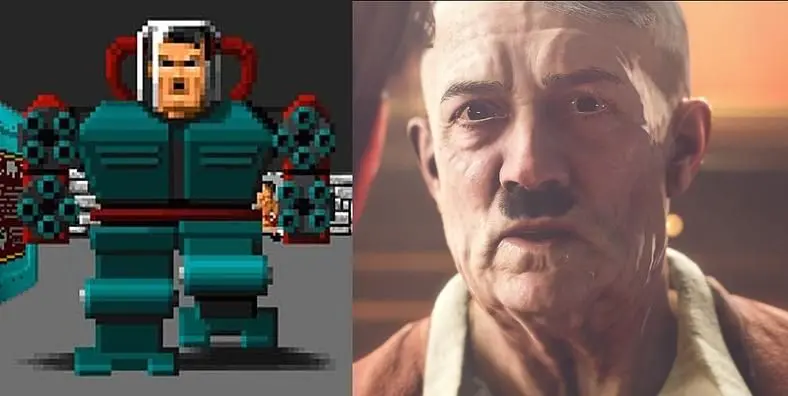 Wolfenstein 2's Hitler "Remembers" Fighting BJ As Mecha-Hitler in Wolfenstein 3D
