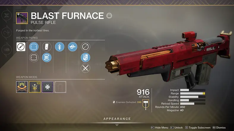 Destiny 2 Blast Furnace - How to get the Black Armory Pulse Rifle?