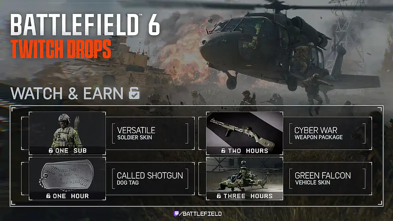 Battlefield 6 Launch Week Twitch Drops for October 2025