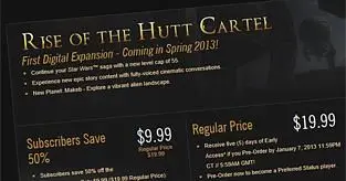 Rise of the Hutt Cartel first expansion for Star Wars: The Old Republic