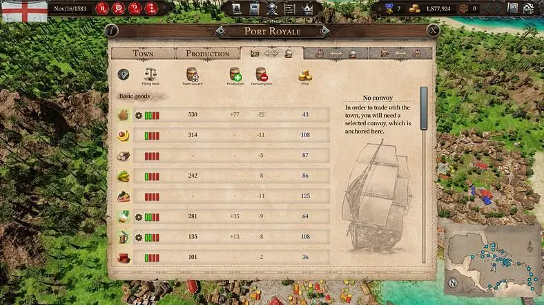 Port Royale 4 Production and Town Management Guide
