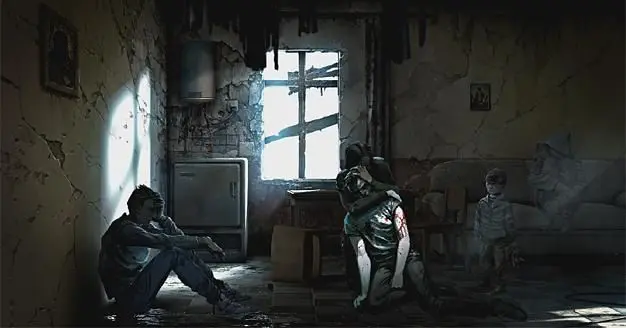 This War of Mine explores "dark survival", civilians trapped in a war torn city