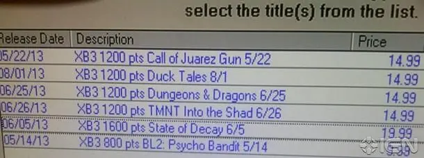 Rumor: GameStop leaks XBLA title release dates, including State of Decay, DuckTales