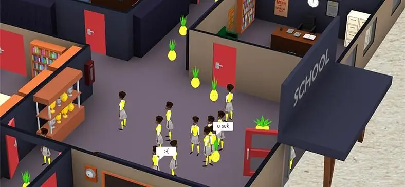 No Pineapple Left Behind available in Open Alpha, a school simulator for "orderly pineapples"