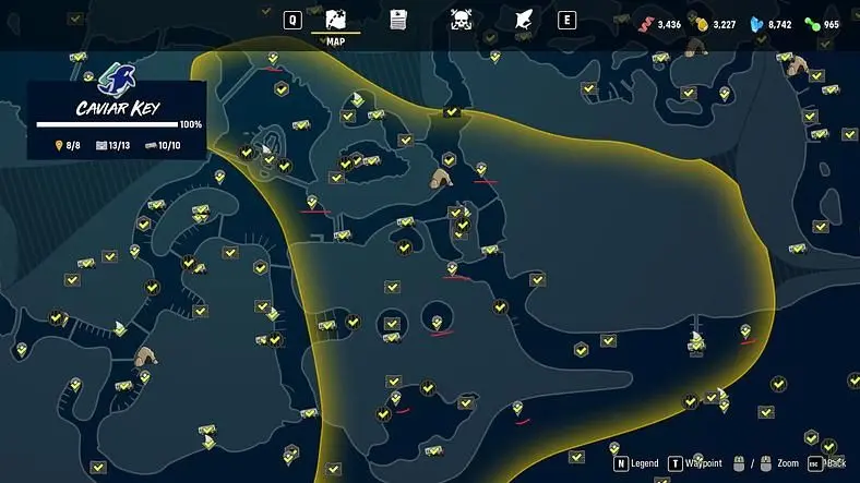 Maneater All Landmark Locations - Sapphire Bay, The Gulf, Fawtick Bayou, Dead Horse Lake, Golden Shores, Prosperity Sands, Caviar Key