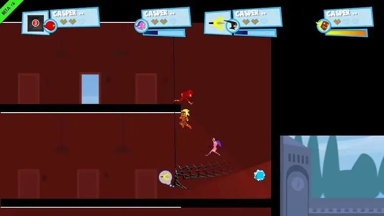 It's a race across the rooftops as superheroes get bored.