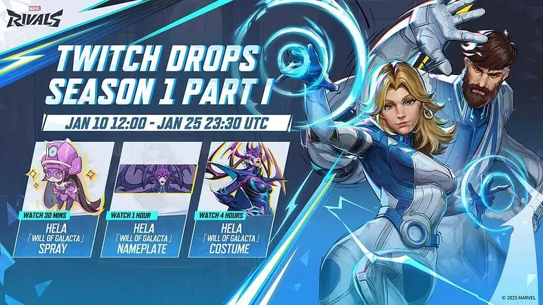 Marvel Rivals Twitch Drops 2025 - Season 1 Part 1 Brings Hela-Themed Rewards
