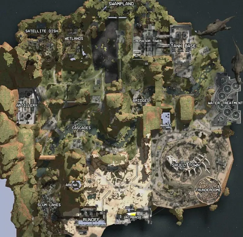 Apex Legends Map - Leaked Screenshot Seemingly reveals Map Locations