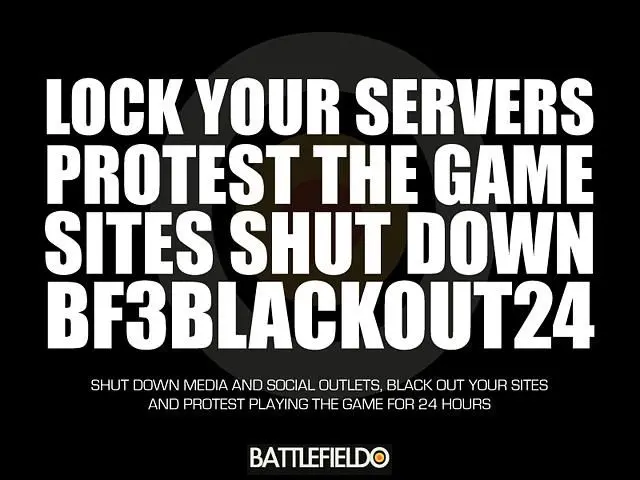 Battlefieldo launching 'Blackout Battlefield' campaign in protest to EA