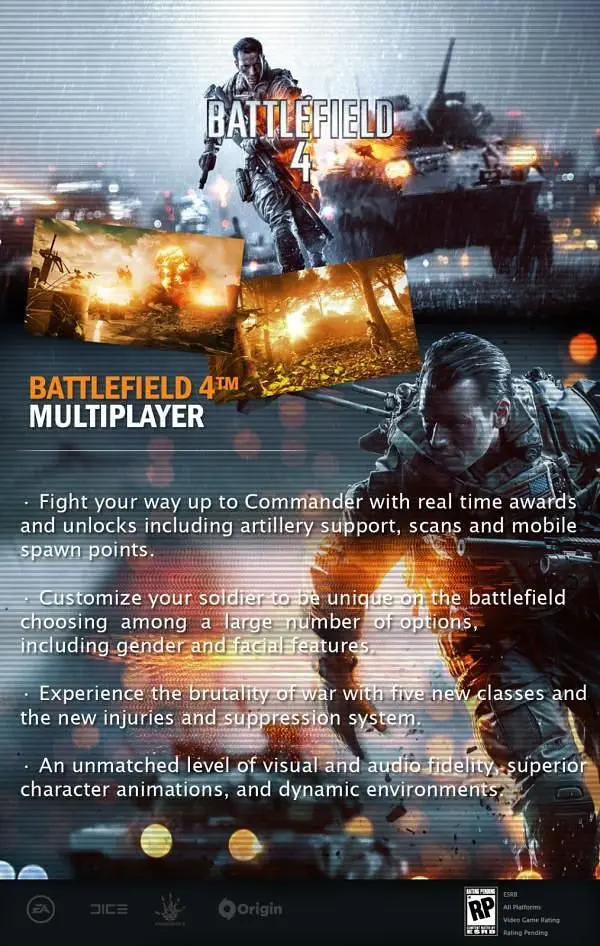 Rumor: Battlefield 4 to feature more multiplayer character customization, injury system