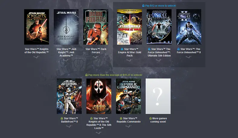 Plenty of classics on offer in the Star Wars Humble Bundle