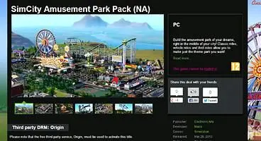 Green Man Gaming reveals Amusement Park add-on to SimCity, due May 28th