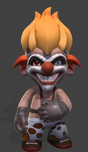 Twisted Metal's Sweet Tooth to "warm up" in ModNation Racers