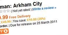 Warner reaffirms Batman: Arkham City "autumn 2011," not March