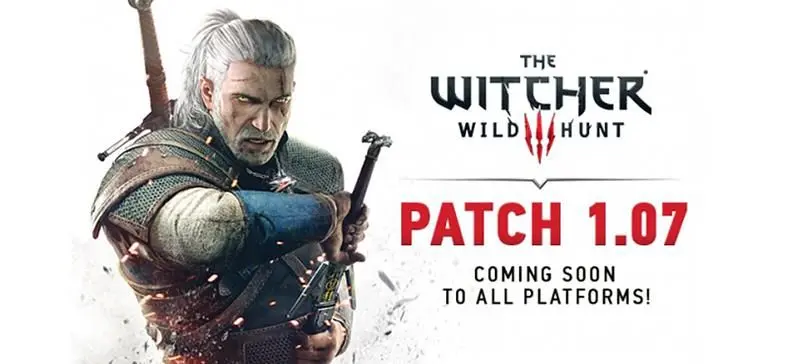 Patch 1.07 for The Witcher 3 adds "stash for storing items," weightless components, "sorting options", dedicated books tab