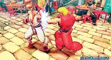 Street Fighter 2 HD Remix might have been fun to play at the Capcom meeting room, but Street Fighter 4 was where the party was at...