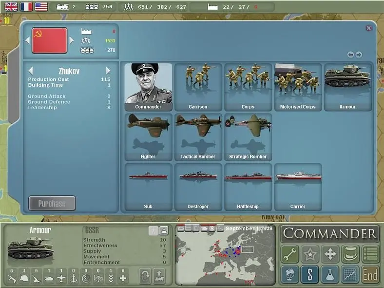 Commander - Europe at War 1.06 Demo released