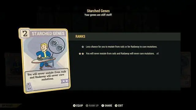 Fallout 76 Starched Genes - How to Get The Starched Genes Perk?