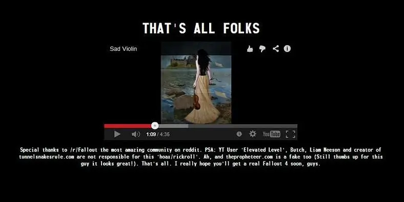 Fallout 4 teaser site officially a hoax