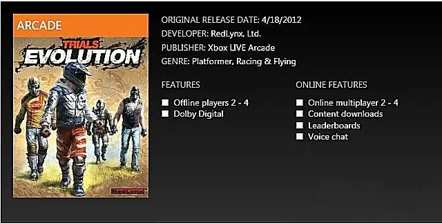 Trials Evolution leaked by Xbox.com Marketplace