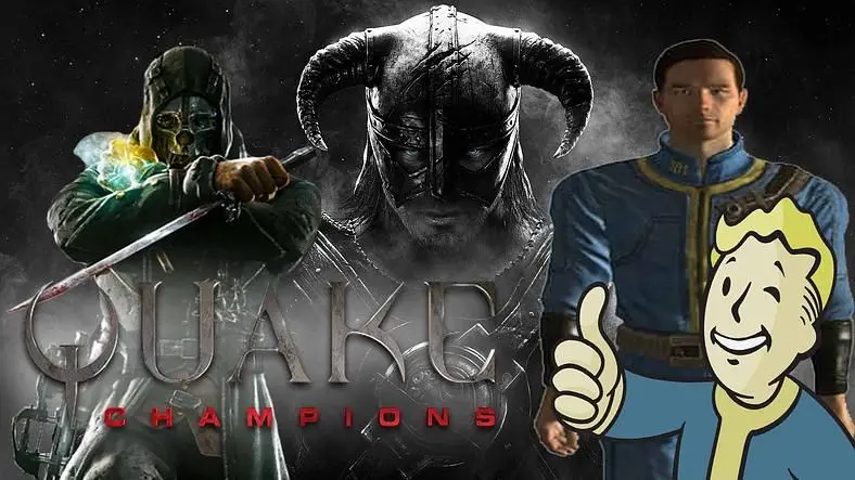 Dragonborn, Corvo and Vault Dweller are being considered for Quake Champions
