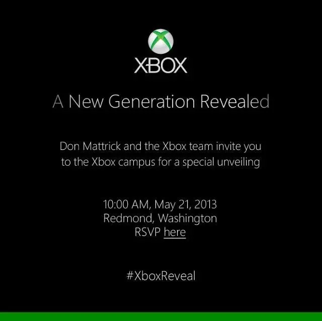Next-gen Xbox formally being unveiled on 21st May in Redmond, WA