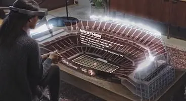 Microsoft shares vision of sports-viewing through Hololens, letting NFL players burst through your walls